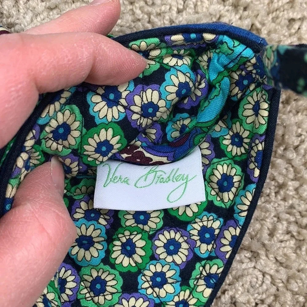 Vera Bradley blue green Christmas stocking - Picture 5 of 5